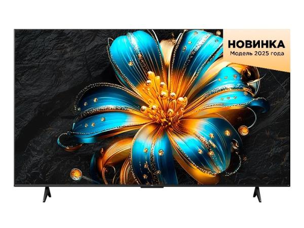 ТВ LED 50" TCL 50T6C, 3840*2160 QLED, HDR10+, Smart TV/GoogleTV, 3*HDMI, BT, Wi-Fi, LAN, USB, PVR/Timeshift, DVB-C/T2/S2, 2*10Вт, черный