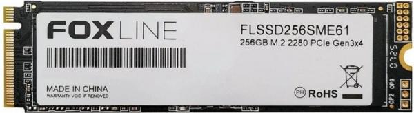 Накопитель SSD M.2  256GB Foxline FLSSD256SME61, PCIe 3.0 x4, NVMe, TLC, 1500/1100МБ/с