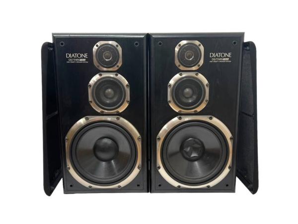 Колонки пассивные полочные Diatone DS‑77НRX WN, 50-230Вт EIAJ, 35-35000Гц, 91дБ, 6Ом, Динамики 31 10 2.5 см, ш380 г325 в680, 27кг, черный, 1988г Б/у