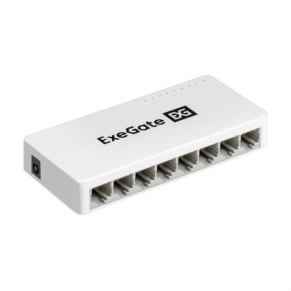 Коммутатор неуправляемый Exegate EDGS-1008C, 8*RJ45 LAN 1Гбит/с