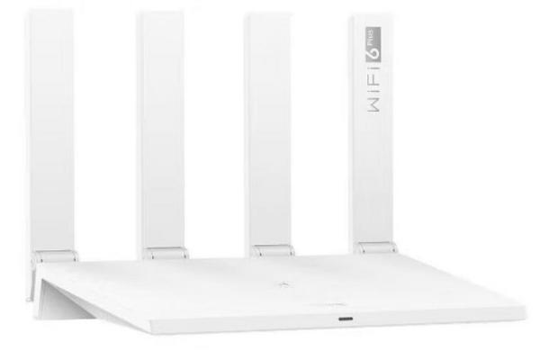 Маршрутизатор WiFi Huawei AX3 WS7100, 3*RJ45 LAN 1Гбит/с, 1*RJ45 WAN 1Гбит/с, 802.11n 574Мбит/с 2.4ГГц, 802.11ac 2402Мбит/с 5ГГц, VPN-клиент, Firewall