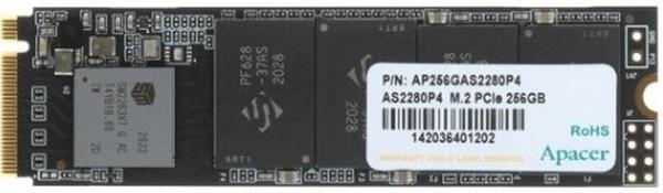 Накопитель SSD M.2  256GB Apacer AP256GAS2280P4X-1, NVMe, 3D TLC, 2100/1300MB/s