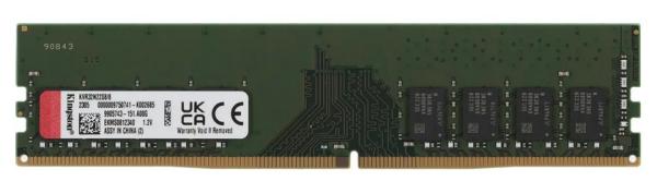 Оперативная память DIMM DDR4  8GB, 3200МГц (PC25600) Kingston KVR32N22S8/8, CL22, 1.2В