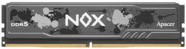 Оперативная память DIMM DDR5 16Gb Apacer Nox AH5U16G56C522MBAA-1, 5600МГц, PC44800, CL40, 1.25В, радиатор