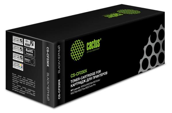 Картридж Cactus CS-CF230X, для HP LaserJet Pro M227fdn/M227fdw/M227sdn/M203dn/M203dw, черный, 3500стр, совместимый